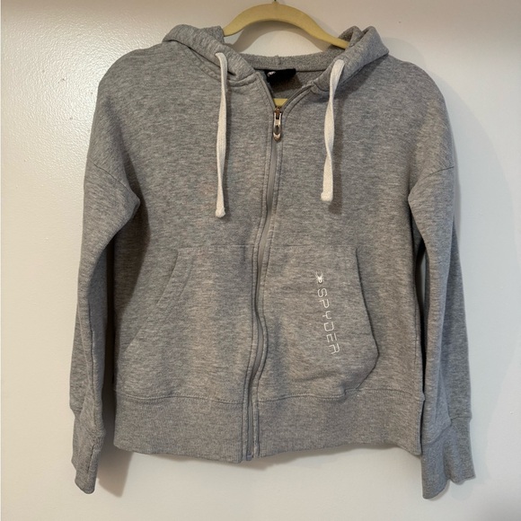 Spyder Tops - Spyder Light Gray Fleece Cropped Jacket